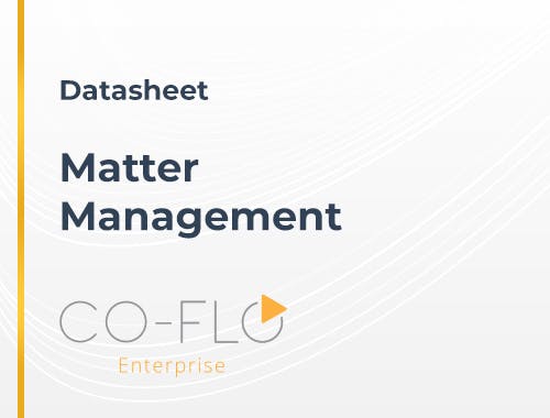 Datasheet: Co-Flo Matter Management