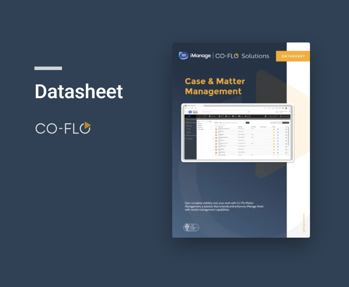 Datasheet: Case & Matter Management
