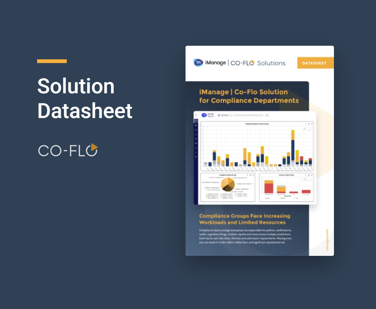 Solution Datasheet: Compliance Departments